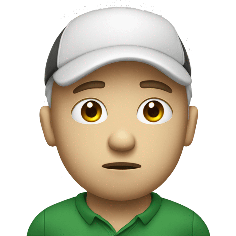 Sad white golfer emoji