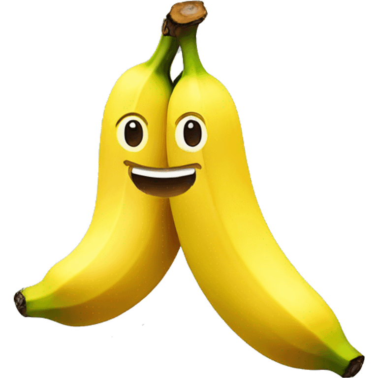 banana with a smiley face emoji