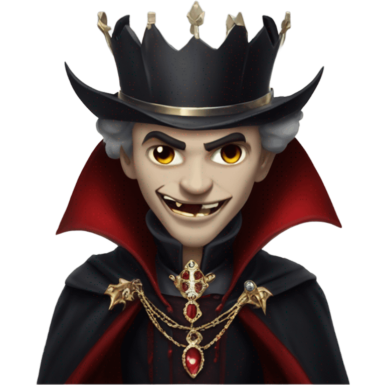 Vampire king with fangs  emoji