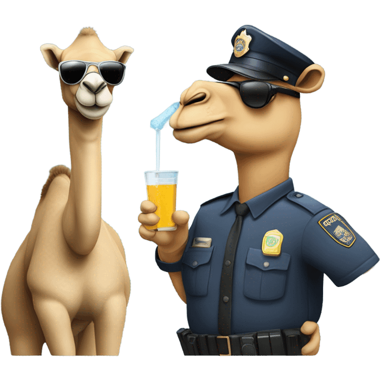 A camel but he’s getting a dui emoji