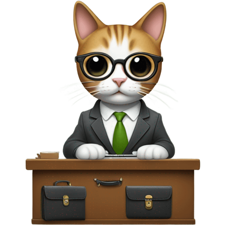 a cat go to work emoji