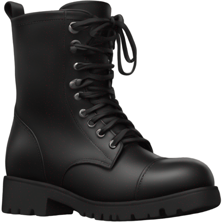 Combat boots black emoji