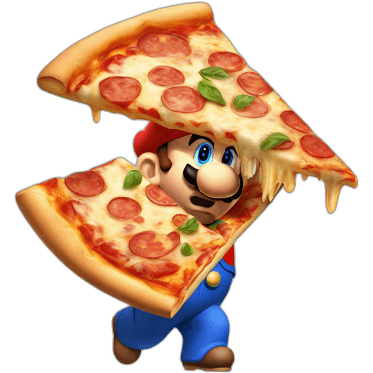 Mario qui mangr une pizza emoji