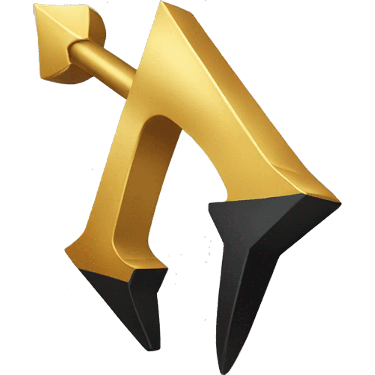 gold arrow with black outline pointing up emoji