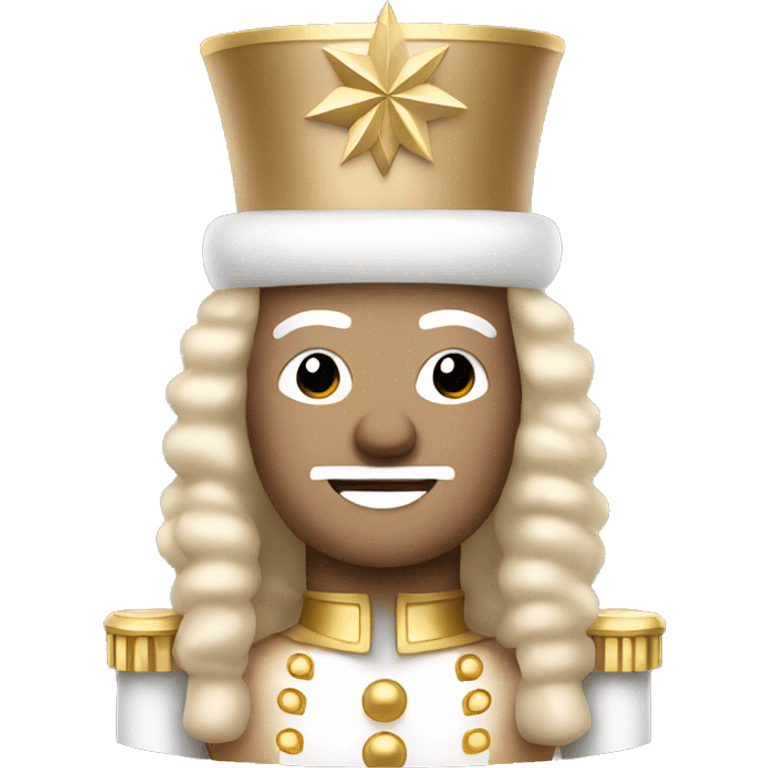 Beige themed Christmas nutcracker emoji