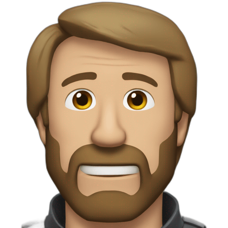 chuck norris as this is fine meme character emoji