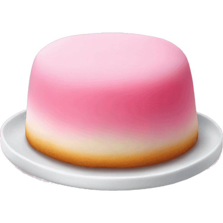 pink mochi cake on a plate emoji