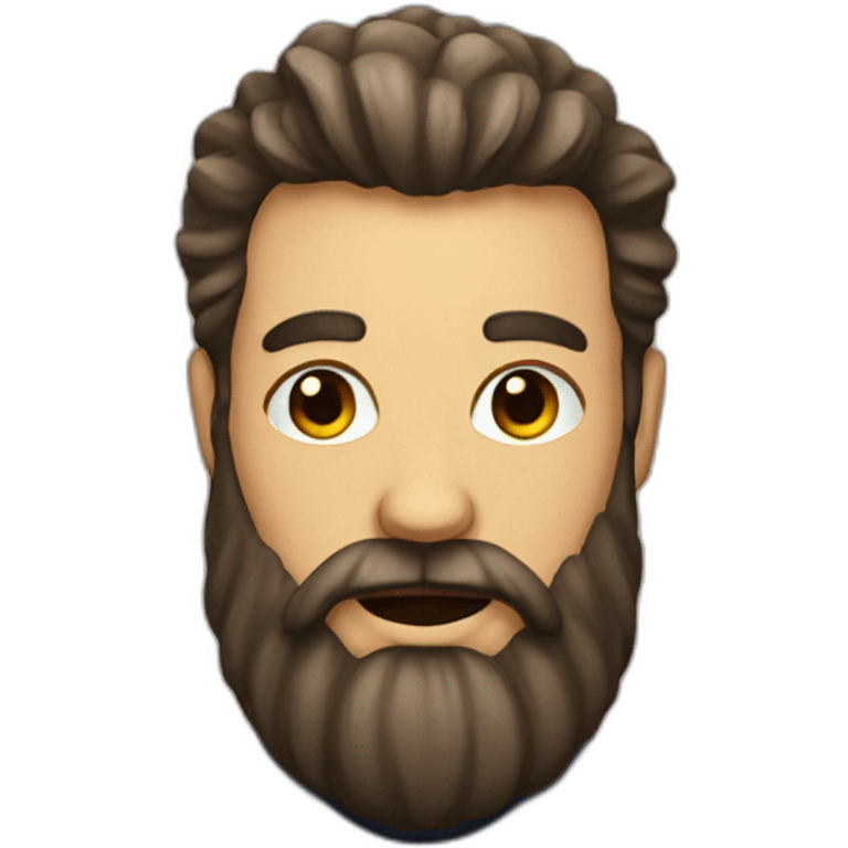 man with huge beard emoji