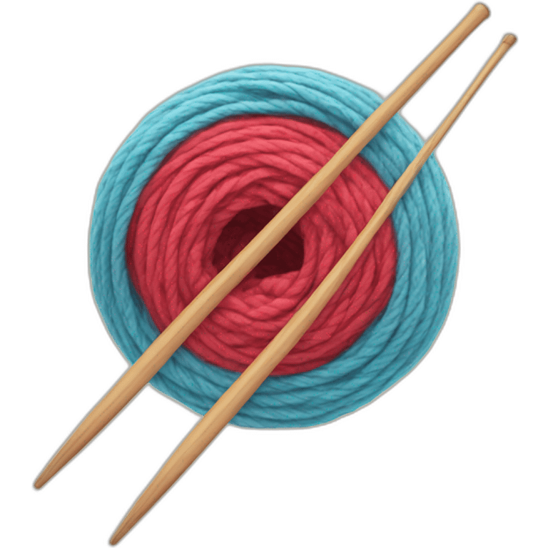 Yarn and needles emoji