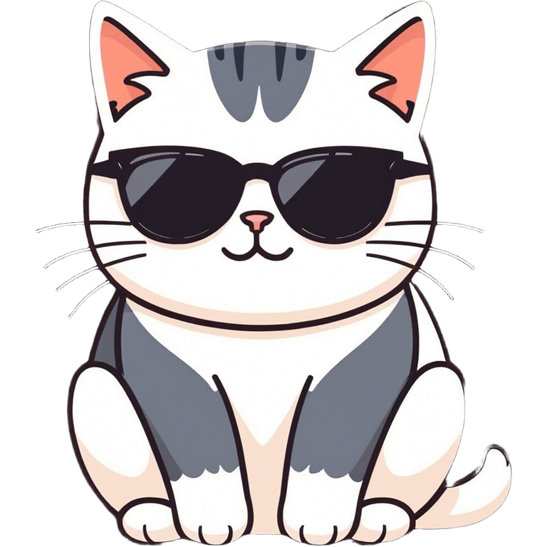 Cat with sunglasses emoji