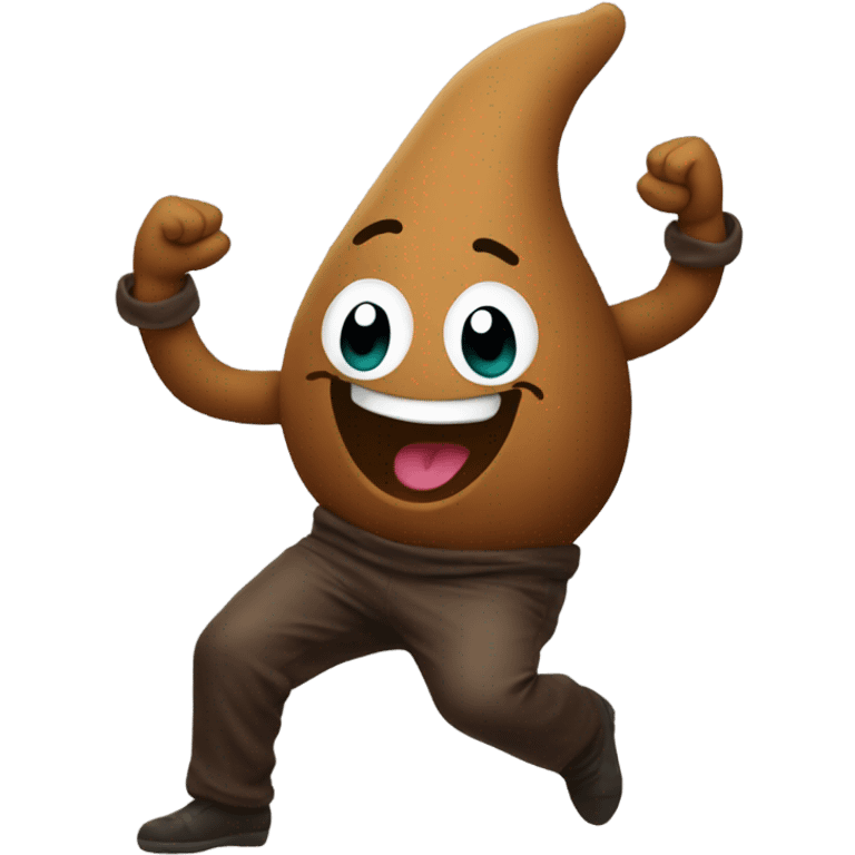  Dancing happy poop emoji