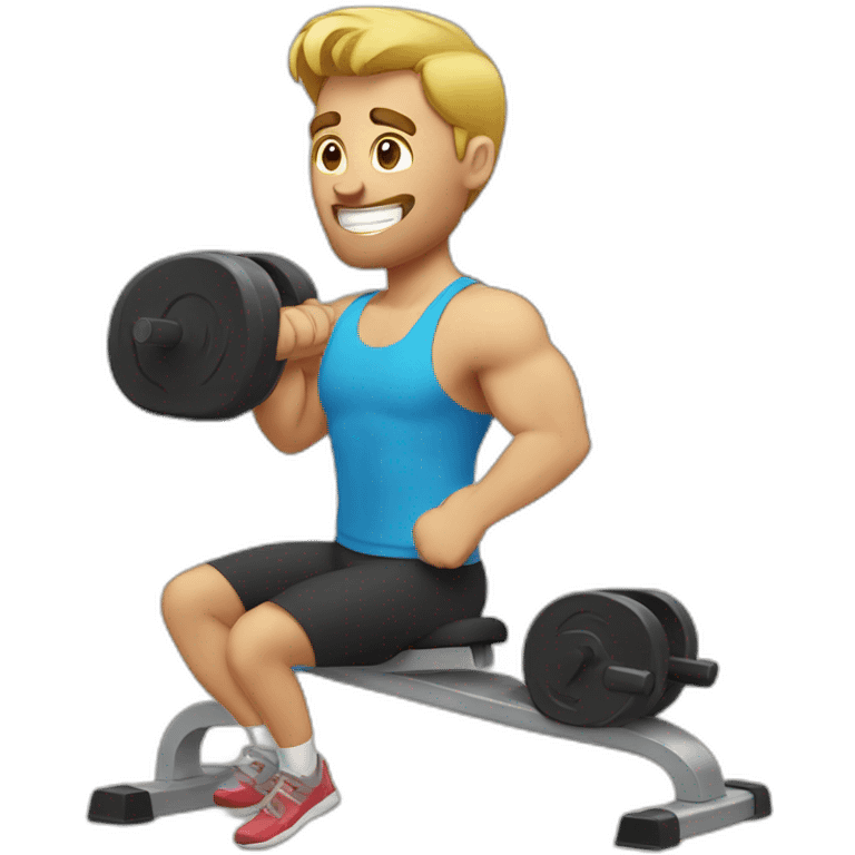 white men working out emoji