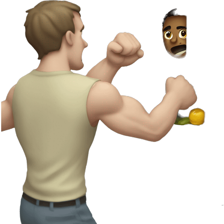 man getting punched by a fridge emoji