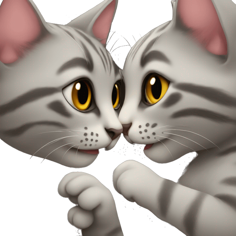 Two cats Kissing emoji