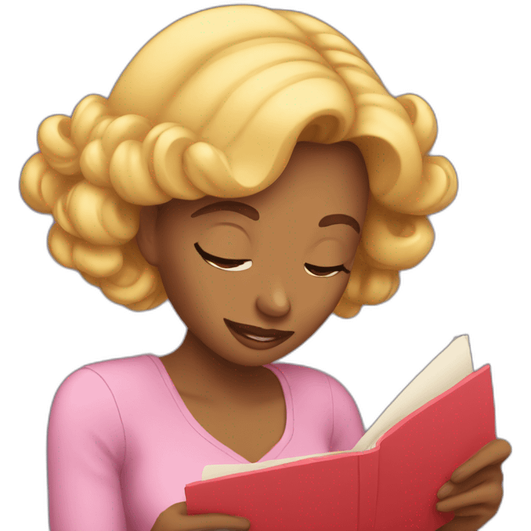 women reading love letter emoji