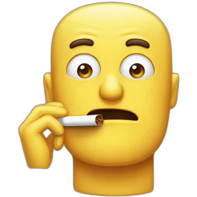 Bob l’éponge qui fume une cigarette  emoji