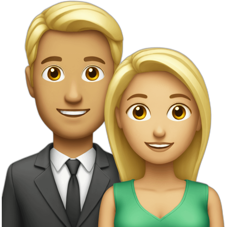 Femme blonde et homme brésilien  emoji