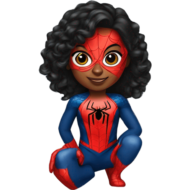 spider man girl black emoji