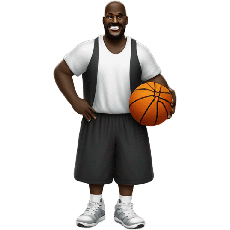 shaq with a basketball emoji