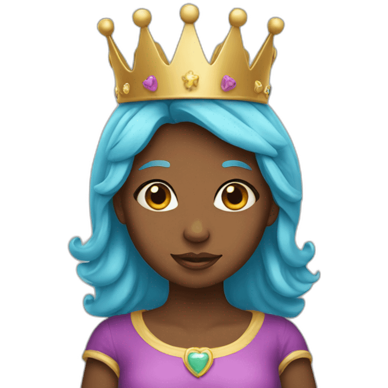 Girl Bear with crown emoji