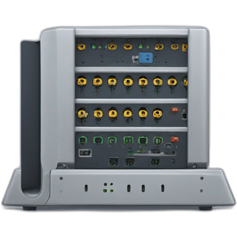 network router connected to a network switch emoji