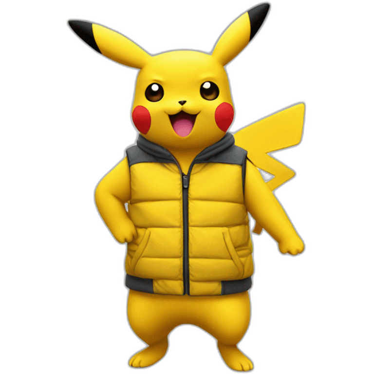 Pikachu avec un gilet Fnac emoji