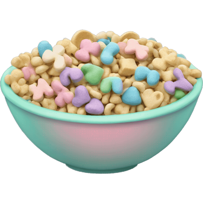 Pastel bowl full of Lucky charms  emoji