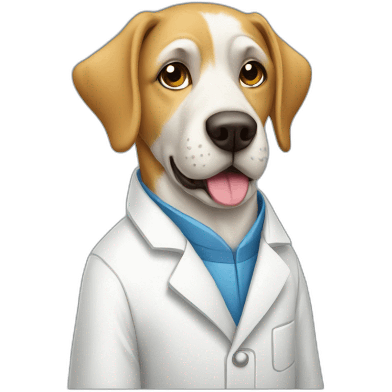 dog-typing-on-keyboard-wearing-lab-coat emoji