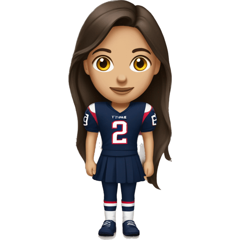 Brunette wearing a Houstons Texans Jersey emoji