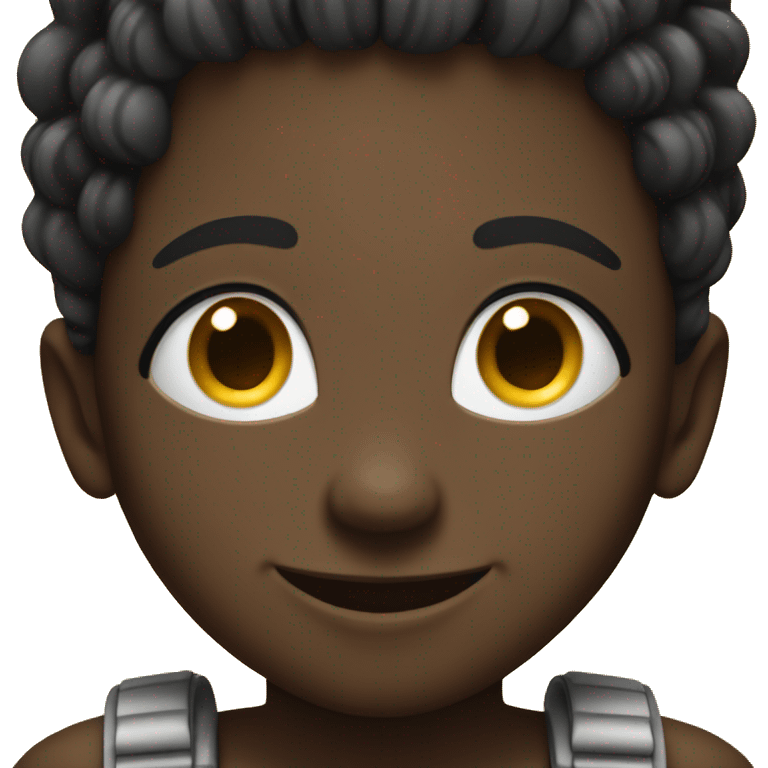 black skin Cute smile  emoji