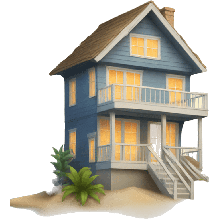 Beachy house emoji