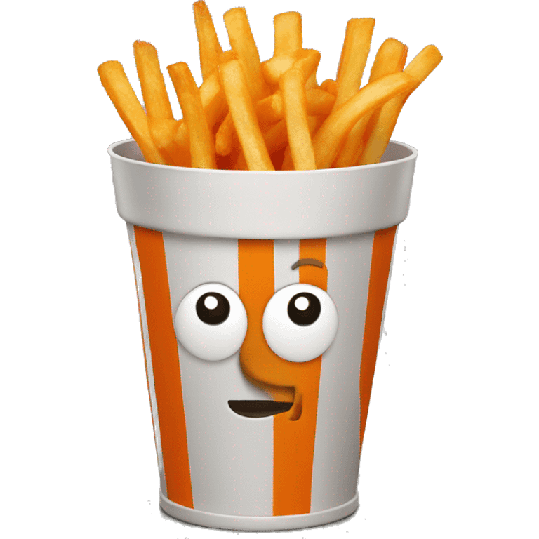 orange fries in fries bucket emoji