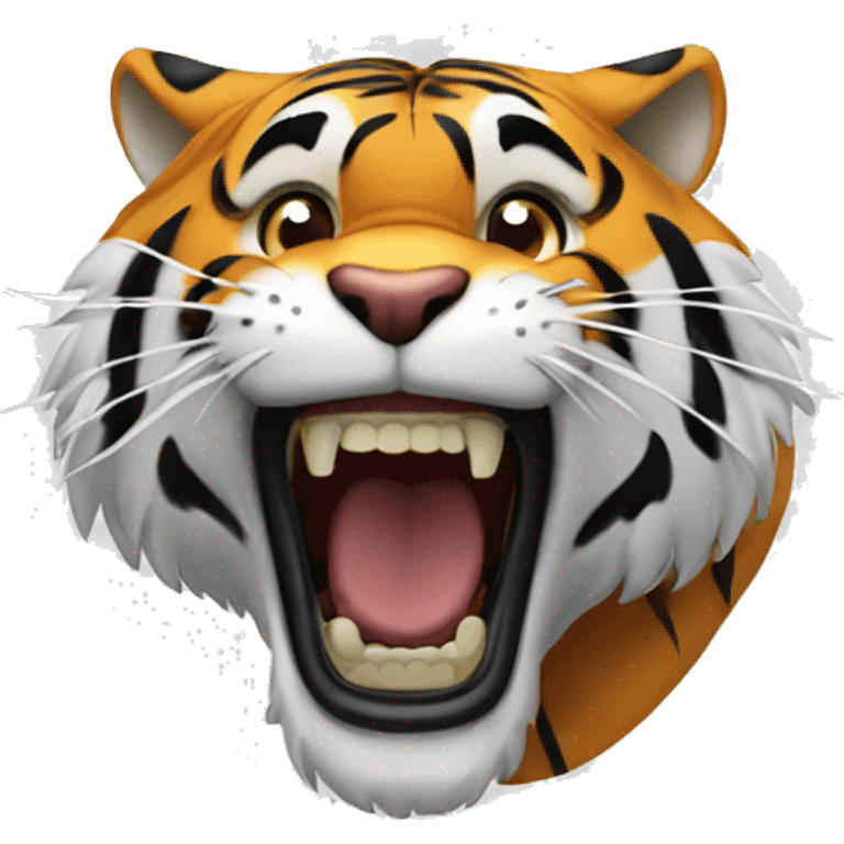 a tiger roaring emoji