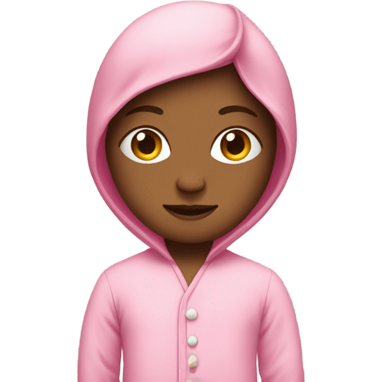 pink person in pink pajamas emoji