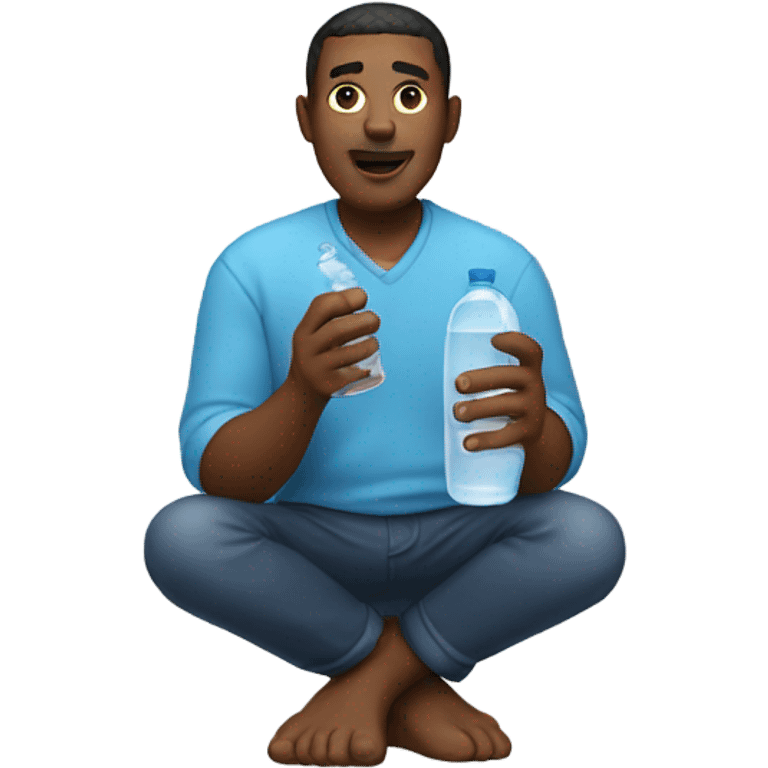 A dude with water in his hands  emoji