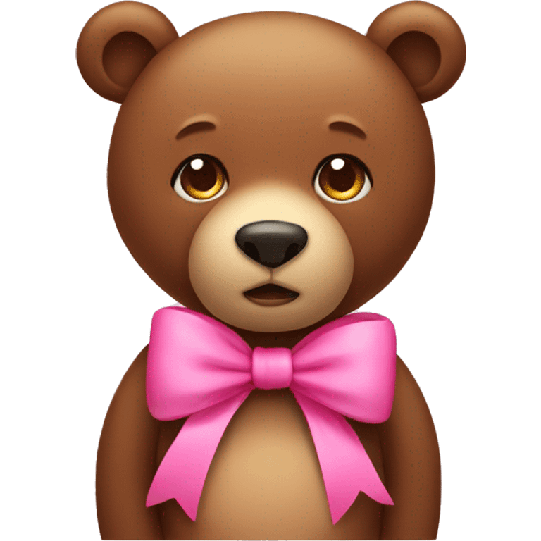 bear with a pink bow emoji