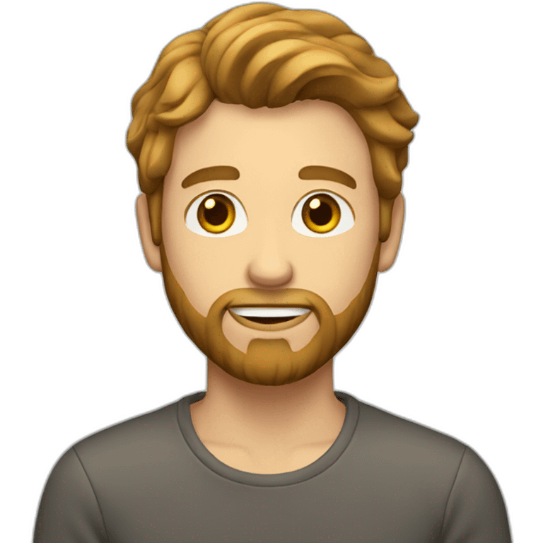 Guy with light brown hair and a beard emoji