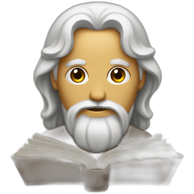 Bible with face emoji