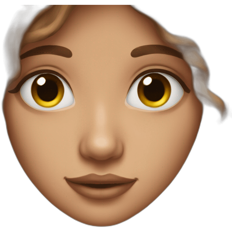 brown-haired nose piercing emoji