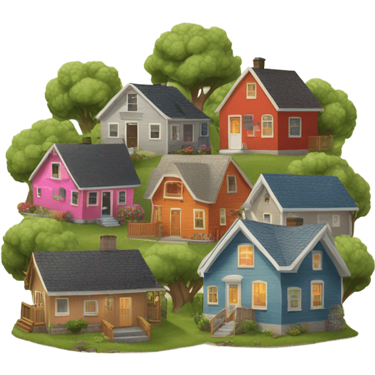 Tiny house village emoji