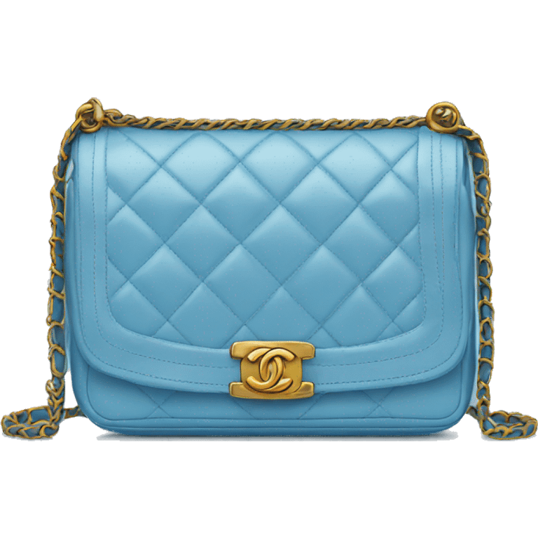 Chanel bag blue emoji