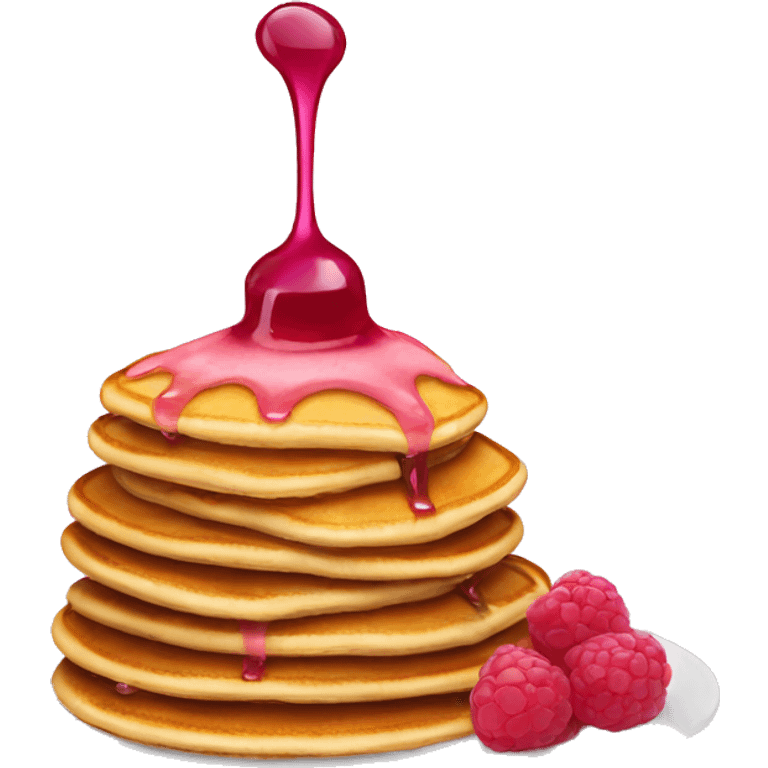 Pancakes with pink jam emoji