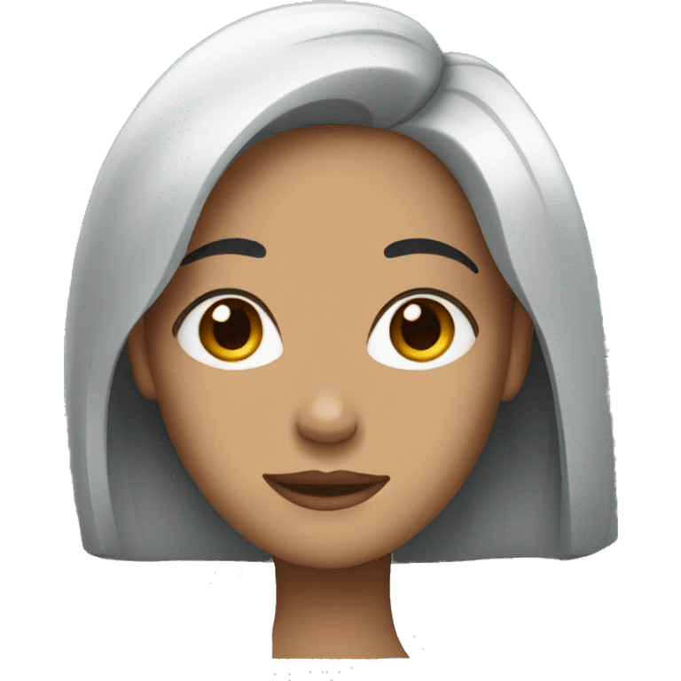 Woman with black hair emoji