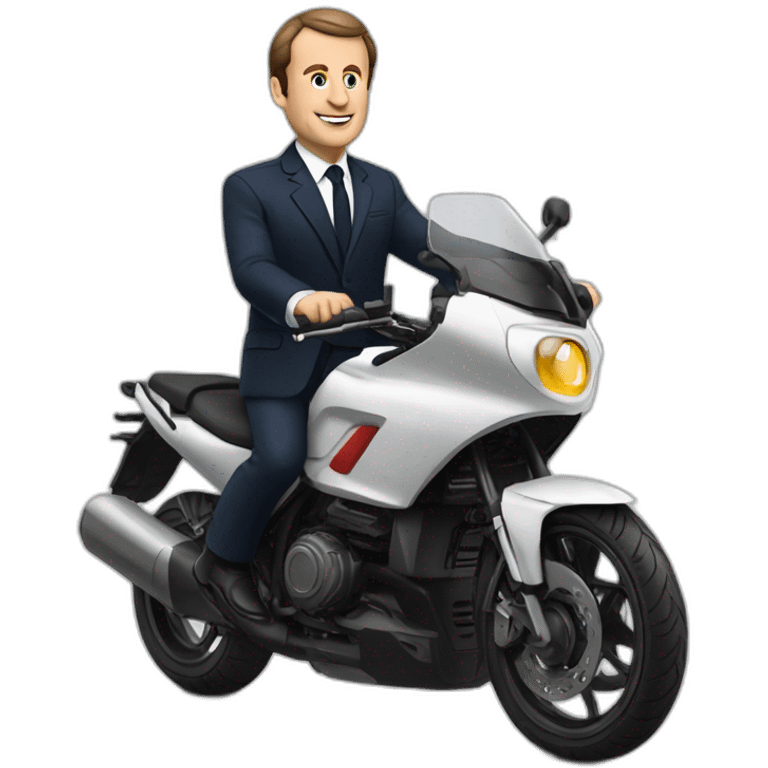 Macron en moto emoji