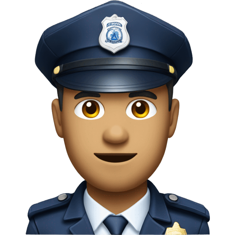 a police officer wearing a hat with JIRA logo emoji