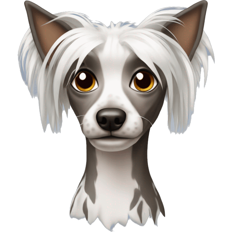 Chinese crested dog emoji