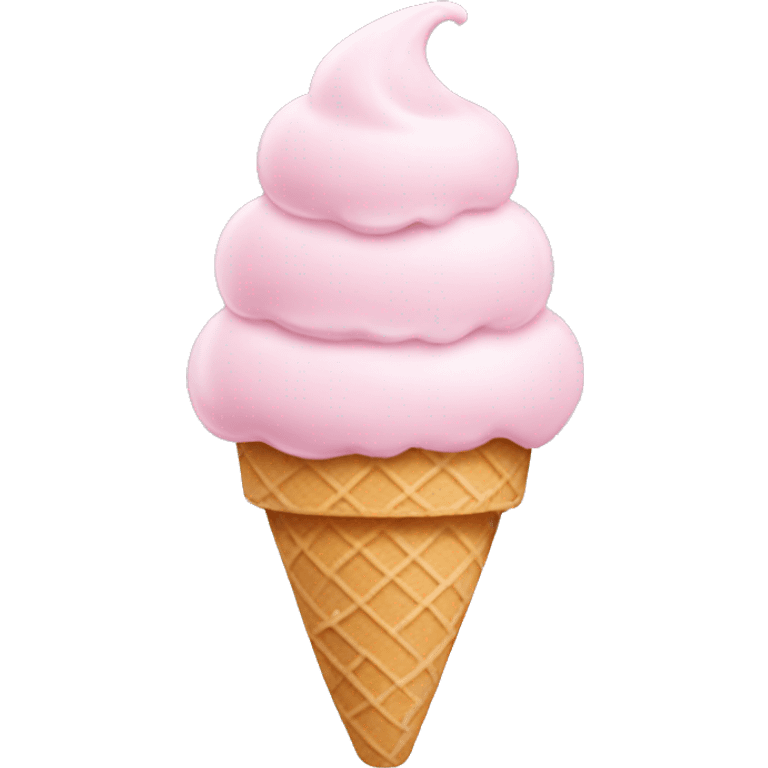 Pale pink ice cream emoji