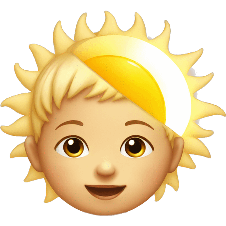 Baby with sun emoji