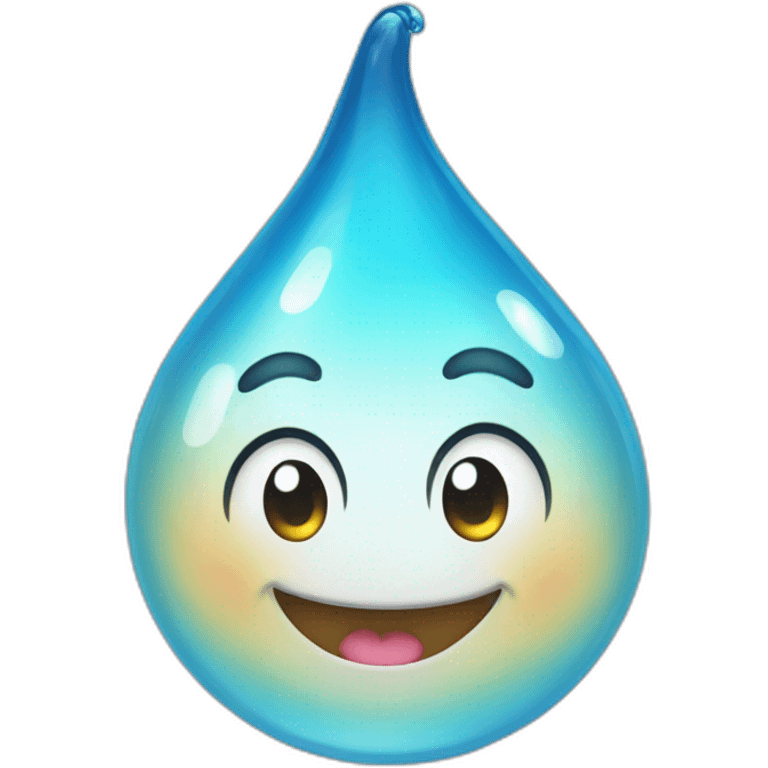 cheerful droplet emoji