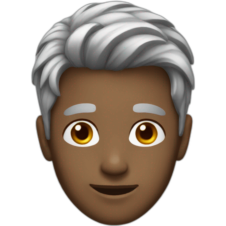 young man with grey hair emoji